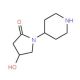 4-Hydroxy-1-piperidin-4-yl-pyrrolidin-2-one (CAS 941672-66-8) - chemical structure image