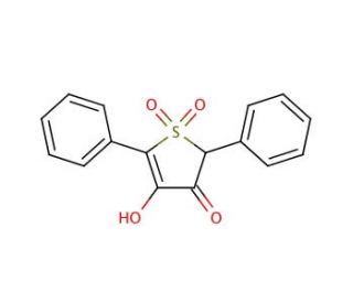 4-Hydroxy-2,5-diphenyl-3-thiophenone 1,1-dioxide (CAS 54714-10-2) - chemical structure image
