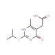 (4-Hydroxy-2-isopropylsulfanyl-6-methyl-pyrimidin-5-yl)-acetic acid - chemical structure image