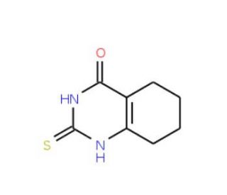 4-Hydroxy-2-mercapto-5,6,7,8-tetrahydroquinazoline (CAS 16064-21-4) - chemical structure image