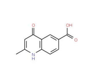 4-Hydroxy-2-methyl-quinoline-6-carboxylic acid (CAS 103853-88-9) - chemical structure image