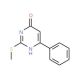 4-Hydroxy-2-(methylthio)-6-phenylpyrimidine (CAS 56035-29-1) - chemical structure image