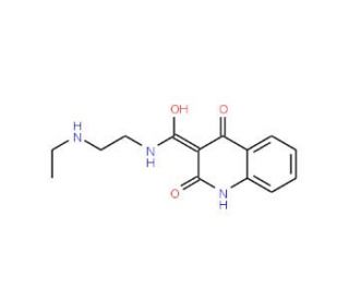 4-Hydroxy-2-oxo-1,2-dihydro-quinoline-3-carboxylicacid (2-ethylamino-ethyl)-amide - chemical structure image
