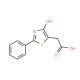 (4-Hydroxy-2-phenyl-1,3-thiazol-5-yl)acetic acid (CAS 133834-03-4) - chemical structure image