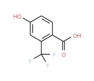 4-Hydroxy-2-(trifluoromethyl)benzoic acid (CAS 320-32-1) - chemical structure image