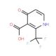 4-Hydroxy-2-(trifluoromethyl)nicotinic acid - chemical structure image
