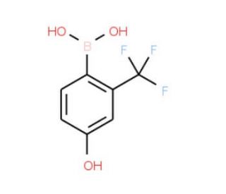 4-Hydroxy-2-(trifluoromethyl)phenylboronic acid (CAS 943918-05-6) - chemical structure image