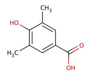 4-Hydroxy-3,5-dimethylbenzoic acid (CAS 4919-37-3) - chemical structure image