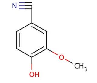 4-Hydroxy-3-methoxybenzonitrile (CAS 4421-08-3) - chemical structure image