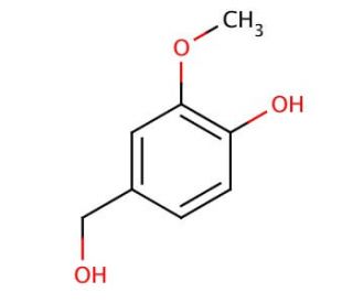 4-Hydroxy-3-methoxybenzyl alcohol (CAS 498-00-0) - chemical structure image