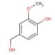 4-Hydroxy-3-methoxybenzyl alcohol (CAS 498-00-0) - chemical structure image