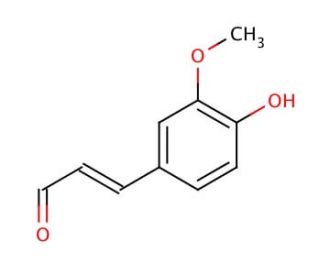 4-Hydroxy-3-methoxycinnamaldehyde (CAS 458-36-6) - chemical structure image