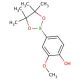 4-Hydroxy-3-methoxyphenylboronic acid pinacol ester (CAS 269410-22-2) - chemical structure image