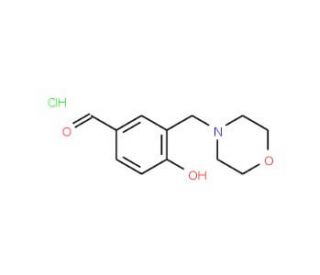 4-Hydroxy-3-morpholin-4-ylmethyl-benzaldehydehydrochloride - chemical structure image