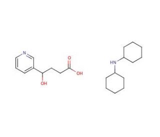 (&plusmn;)-4-Hydroxy-4-(3-pyridyl)butanoic Acid Dicyclohexylamine Salt - chemical structure image