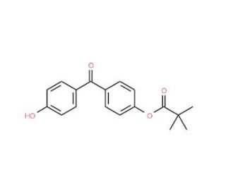 4-Hydroxy-4&prime;-(trimethylacetoxy)benzophenone (CAS 114031-67-3) - chemical structure image