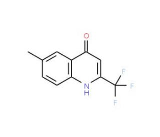 4-Hydroxy-6-methyl-2-(trifluoromethyl)quinoline (CAS 1701-20-8) - chemical structure image