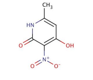 4-Hydroxy-6-methyl-3-nitro-2-pyridone (CAS 4966-90-9) - chemical structure image