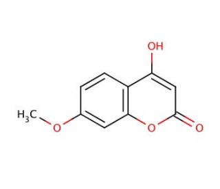 4-Hydroxy-7-methoxycoumarin (CAS 17575-15-4) - chemical structure image