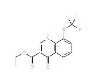 4-Hydroxy-8-trifluoromethoxyquinoline-3-carboxylic acid ethyl ester (CAS 40516-39-0) - chemical structure image