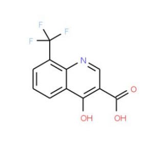 4-Hydroxy-8-(trifluoromethyl)-3-quinoline-carboxylic acid (CAS 23779-95-5) - chemical structure image