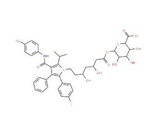 4-Hydroxy Atorvastatin Acyl-&beta;-D-glucuronide - chemical structure image