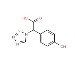 (4-Hydroxy-phenyl)-tetrazol-1-yl-acetic acid - chemical structure image