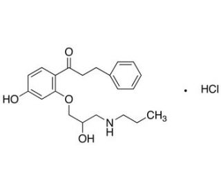 4-Hydroxy Propafenone Hydrochloride (CAS 86383-31-5) - chemical structure image