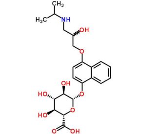 4-Hydroxy Propranolol &beta;-D-Glucuronide (CAS 94731-13-2) - chemical structure image