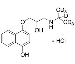 (&plusmn;)-4-Hydroxy Propranolol-d7 Hydrochloride - chemical structure image