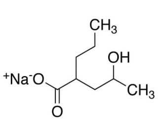 4-Hydroxy Valproic Acid Sodium Salt (CAS 1216888-06-0) - chemical structure image