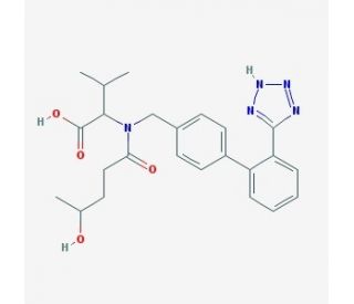 4-Hydroxy Valsartan (Mixture of Diastereomers) (CAS 188259-69-0&#0;) - chemical structure image