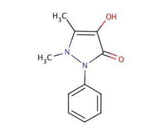 4-Hydroxyantipyrine (CAS 1672-63-5) - chemical structure image
