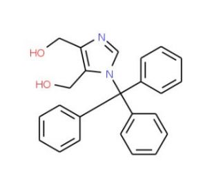 [4-(Hydroxymethyl)-1-trityl-1H-imidazol-5-yl]methanol (CAS 77134-74-8) - chemical structure image