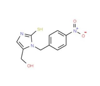 4-Hydroxymethyl-3-(4-nitro-benzyl)-2-mercapto-3H-imidazole - chemical structure image