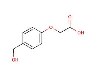 4-(Hydroxymethyl)phenoxyacetic acid (CAS 68858-21-9) - chemical structure image