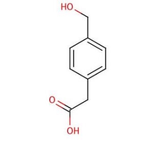 4-(Hydroxymethyl)phenylacetic acid (CAS 73401-74-8) - chemical structure image