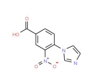 4-Imidazol-1-yl-3-nitro-benzoic acid (CAS 167626-67-7) - chemical structure image