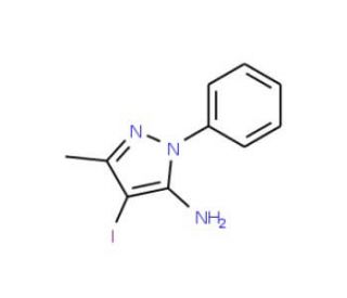4-iodo-3-methyl-1-phenyl-1H-pyrazol-5-amine - chemical structure image