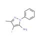 4-iodo-3-methyl-1-phenyl-1H-pyrazol-5-amine - chemical structure image