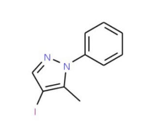 4-Iodo-5-methyl-1-phenyl-1H-pyrazole (CAS 342405-19-0) - chemical structure image
