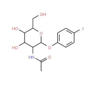 4-Iodophenyl 2-acetamido-2-deoxy-b-D-glucopyranoside (CAS 38229-81-1) - chemical structure image