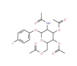 4-Iodophenyl 2-acetamido-3,4,6-tri-O-acetyl-2-deoxy-b-D-glucopyranoside (CAS 38229-75-3) - chemical structure image