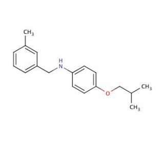 4-Isobutoxy-N-(3-methylbenzyl)aniline - chemical structure image