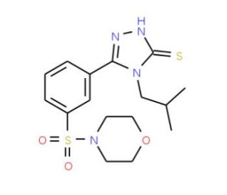 4-Isobutyl-5-[3-(morpholine-4-sulfonyl)-phenyl]-4H-[1,2,4]triazole-3-thiol - chemical structure image