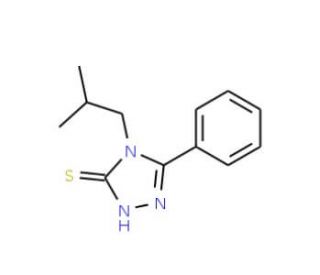4-Isobutyl-5-phenyl-4H-1,2,4-triazole-3-thiol (CAS 26029-10-7) - chemical structure image