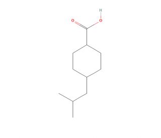 4-Isobutylcyclohexanecarboxylic Acid (cis- and trans- mixture) - chemical structure image