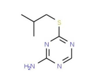 4-(Isobutylthio)-1,3,5-triazin-2-amine - chemical structure image