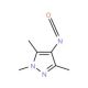 4-Isocyanato-1,3-5-trimethyl-1H-pyrazole (CAS 252956-48-2) - chemical structure image