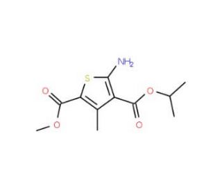 4-Isopropyl 2-methyl 5-amino-3-methylthiophene-2,4-dicarboxylate - chemical structure image